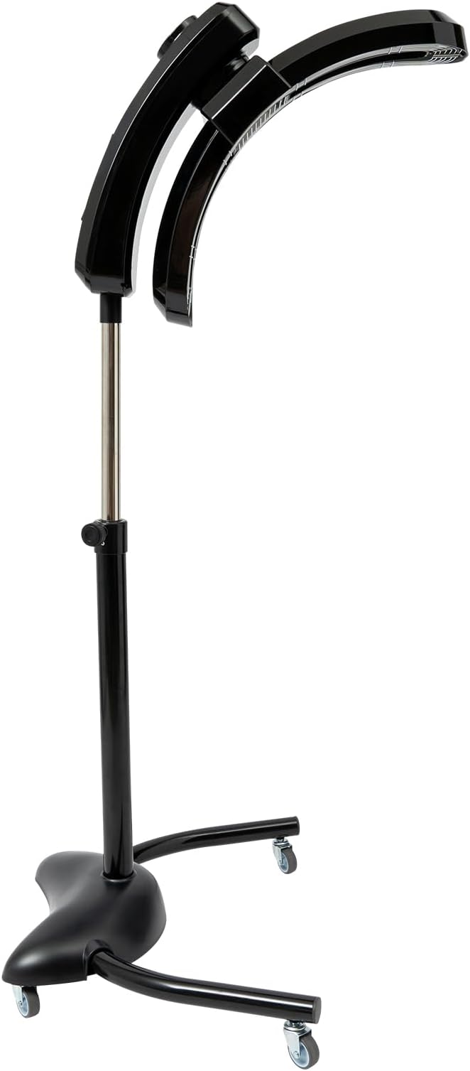 Hair Steamer Professional Hair Salon Steamer,40-70℃/104-158℉,Hair Steamer with Temperature and Time Adjustment,Hair Color Treatment Processor with Wheels,Portable Standing Dryer for Home(Black 950w)