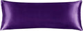 BEDELITE Satin Body Pillow Cover, Super Soft and Cooling Body Pillow Pillowcase for Hair and Skin, Breathable Silky Full Long Pillowcase Cover(20"x54", Plum Purple)