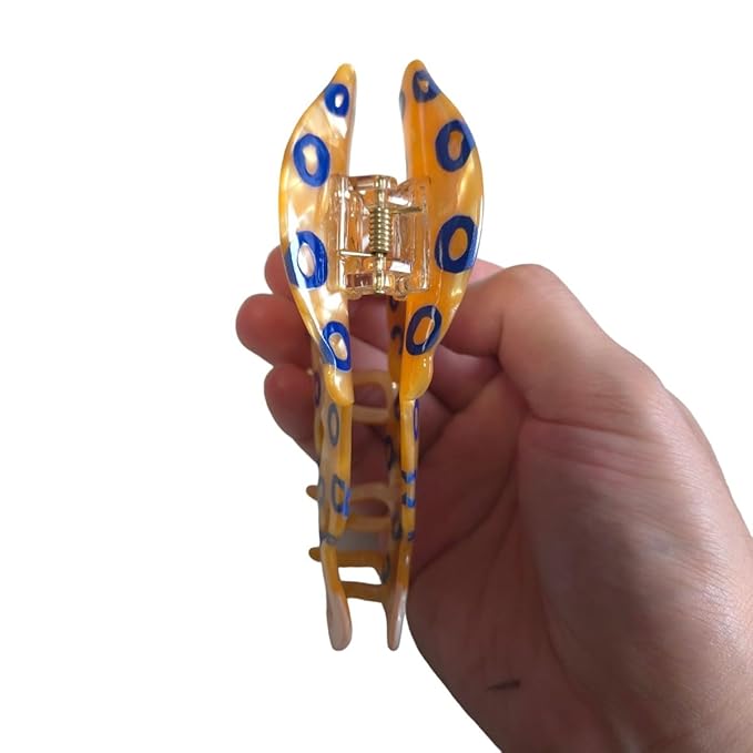 Novelty Blue-Ringed Octopus Hair Clip,Acetate Hair Claw,Big Hair Clips for Women