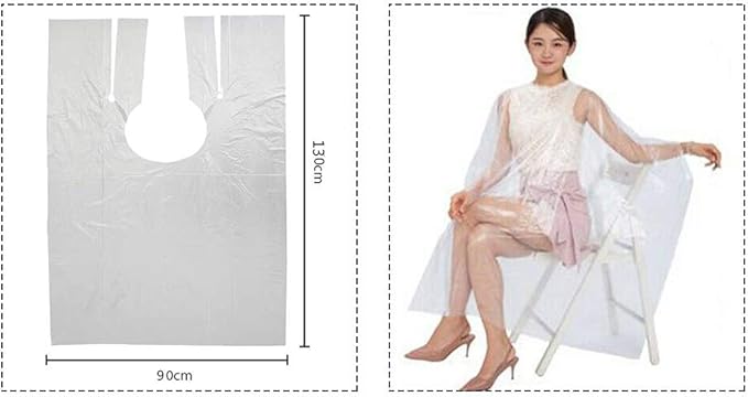 100 Pcs Disposable Hair Salon Capes