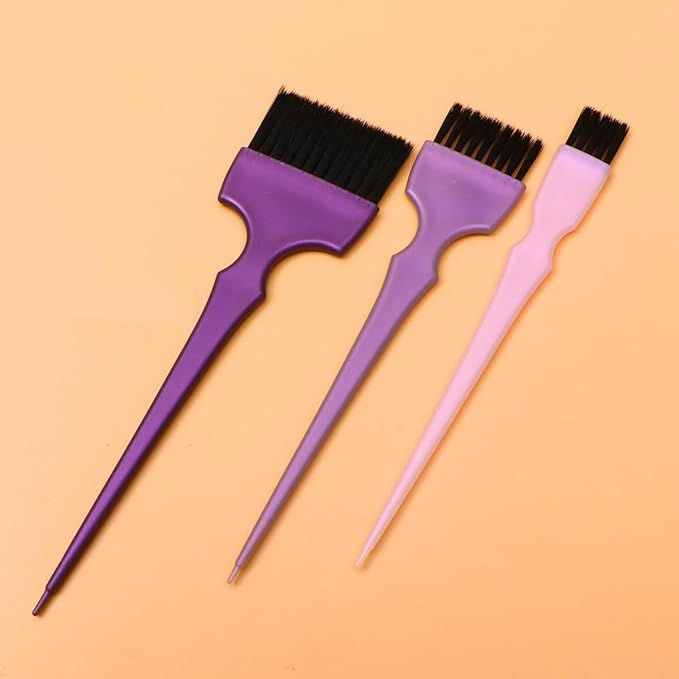 1 Set Purple Hair Dye Purple Outfit Mixing Bowls Set Hair Colour Applicator Hair Coloring Kit Highlight Brush Hair Dyeing Dyeing Applicator Hair Coloring Beard Tool