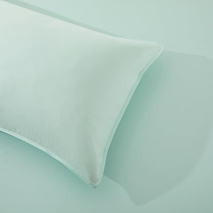 Luxury Bamboo Market |King Envelope Pillowcase Set | 100% Viscose Made from Bamboo | Organically Grown | Ultra Soft | Cooling | 2pcs [Coastal Green]