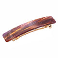 French Amie Small 2 1/4 inch Celluloid Handmade Hair Barrette No Slip Grip Durable Styling Women Hair Accessories Hair Clip for Girls, Made in France(Purple Touch)