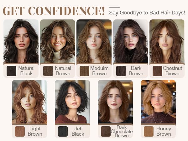 S-noilite Hair Toppers for Women Real Human Hair 3D 360° Cover Clip in 100% Real Human Hair Toppers 3″*4″ Clip in Silk Base 10 inch Dark Brown