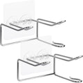 2 Pack Hair Dryer Holder, Wall Mount Self Adhesive Waterproof Blow Dryer Rack Storage Organizer Hanger, Compatible with Dyson and Most Hair Blower Appliance, Curling Iron, Straighteners, Brush