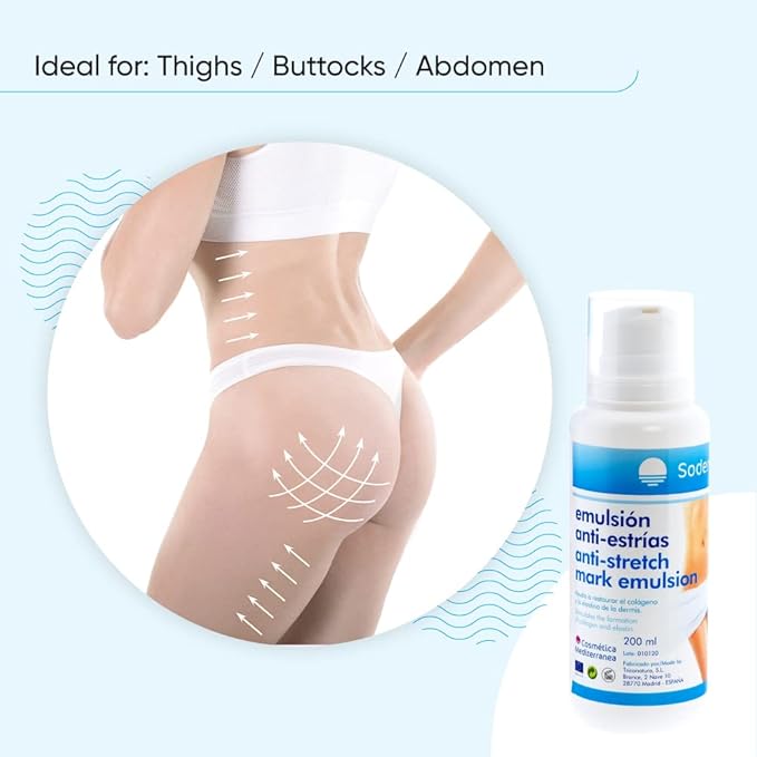 Anti-stretch mark cream ideal for pregnancy/Prevents and reduces the formation of stretch marks and scars/Regenerating postpartum anti-stretch mark gel with Rose Hip Hip oil