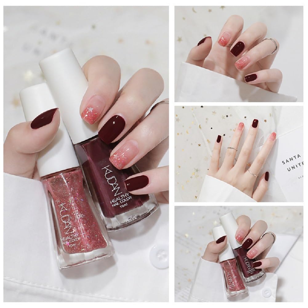 Nail Polish set - Nail Lacquer Quick Dry, Full Size, Vibrant, Colorful, Trendy, Glitter, Glossy, Metallic, Matte Nail Art Nail Shades (N1 transparent oil, 52g)