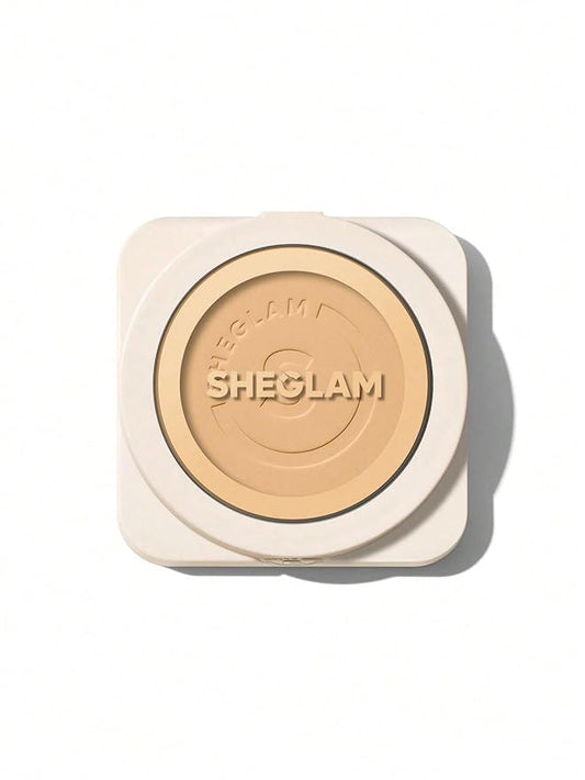 SHEGLAM SKin-Focus Full Coverage Powder Foundation Oil-Control Lightweight Face Pressed Powder Makeup-Fair