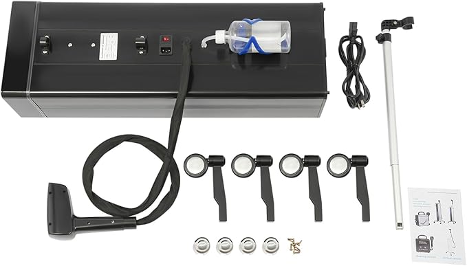 3 In 1 Standing Nano Hair Steamer for Deep Conditioning Heated Micro Mist Spray Negative Ion Blue Light Nanoscale Hair Care Steamer Machine with Removable Nozzle and LED Light for Barbershops, Salons