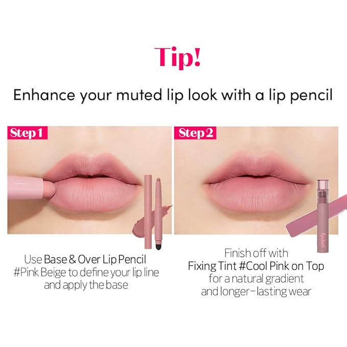 ETUDE Fixing Tint #18 Cool Pink on Top (4g) | Long Lasting High Pigmented Liquid Lipstick | Waterproof Lightweight Matte Finish Lip Stain | Full Coverage | Korean Makeup, Kbeauty