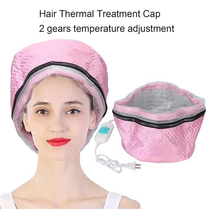 Hair Care Hat,Hair SPA,Electric Hair Thermal,Nourishing Care Hat,Hair Thermal Treatment, Temperature Adjustable Deep Conditioning Electric Heat