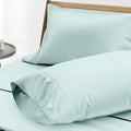 THREAD SPREAD 100% Egyptian Cotton Pillow Cases - 1000 Thread Count Pillow Cases Queen/Standard Size Set of 2, Soft & Breathable Extra Long Staple Sateen Weave Cotton Pillow Cover for Bed - Sea Foam
