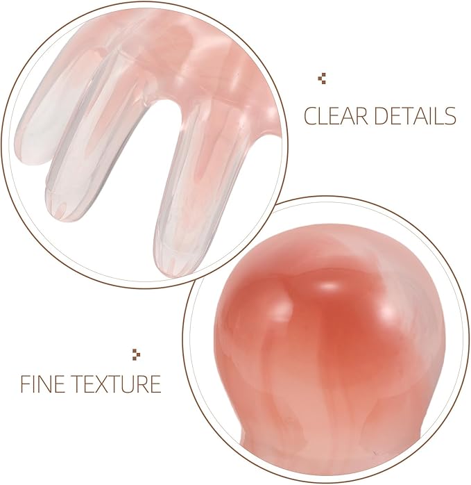 Mikinona Octopus Scalp Massager Comb 2Pcs, Manual Meridian Scalp Scrubber Claw Acupressure Tool for Head, Neck, and Back Massage, Pink Hair Care and Relaxation Device