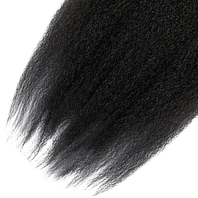 Yaki Straight Bundles Color 1B Kinky Straight Human Hair Bundle Niegmeag Brazilian Virgin Remy Hair 3 Bundles 26 28 30 Inch Double Weft Soft and Silky Natural Black Yaki Bundle 150g