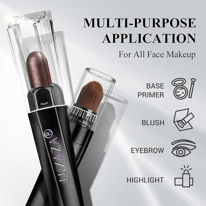 Brown Eyeshadow Stick Makeup 6PCS Set, Neutral Eyeshadow Palette Metallic Shimmer Matte Cream Eye Shadow Eyeliner Brightener Pencil Crayon - TAUPE MAUVE