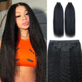 Invisi Edge Clip In Hair Extensions Human Hair 2 Pack 240g 16pcs Kinky Straight Invisible Clip Ins For Women Full Head Injected Clip Ins Remy Human Hair Extensions Natural Color 28inch