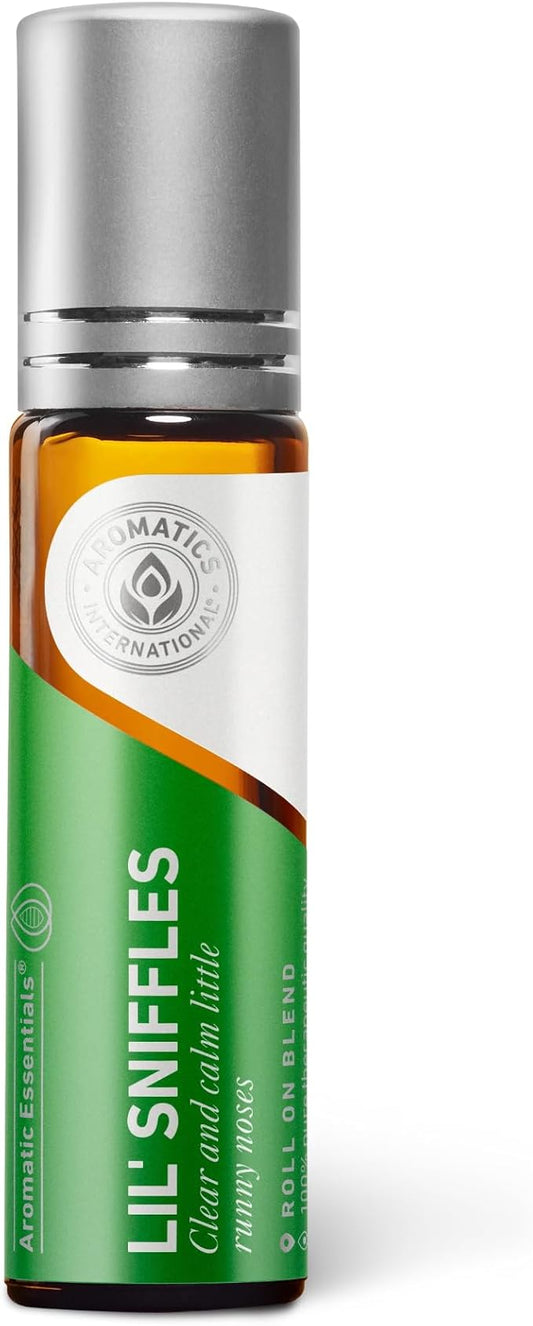 Aromatics International Lil Sniffles Essential Oil Blend Roll On, 10ml | Kid-Friendly Aromatherapy Oil for Comfort