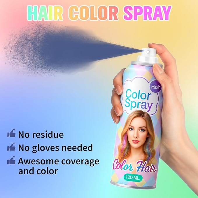 Purple Temporary Hair Color Spray for Women Men & kids, 1-Day Washable Hair Spray, Fun Bright Shade for Cosplay, Halloween, DIY Hair Looks, Festivals & Parties