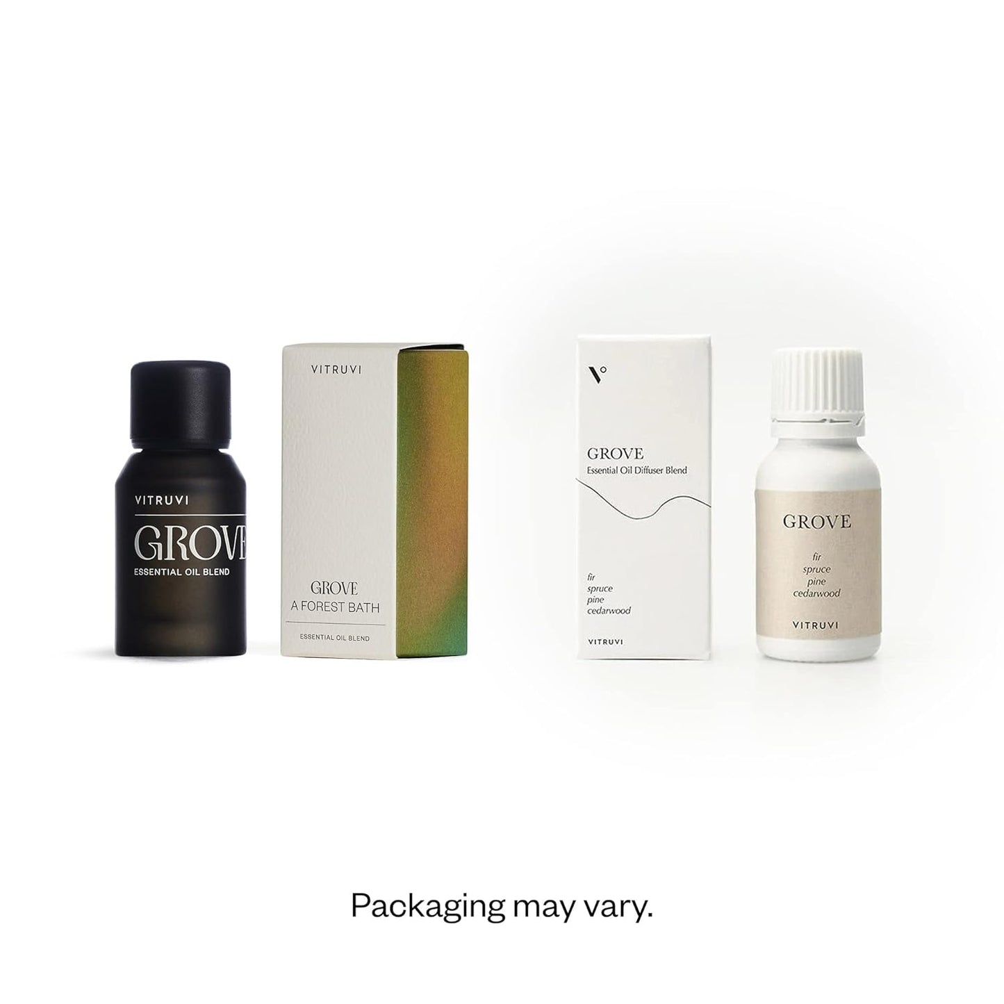 Vitruvi Grove, Grounding Essential Oil Blend, 100% Pure Pine, Fir, Spruce and Cedarwood Oil (0.5 fl.oz)