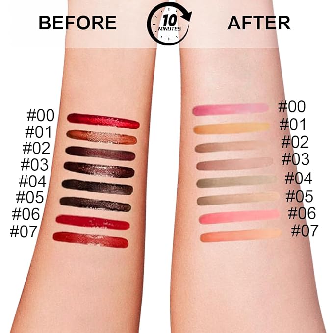 3 Colors Peel Off Lip Liner Stain with Tweezer, Long Lasting Waterproof Lip Tint Stains Makeup Set with Matte Finish for Women, Natural Look, Easy to Use, for All Skin Types (#367, M)