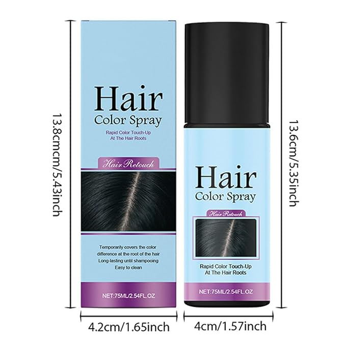 Temporary Root Touch Up Spray,Temporary Root Touch Up Hair Color Spray,Instant Covers Grey Hair (Light Brown)