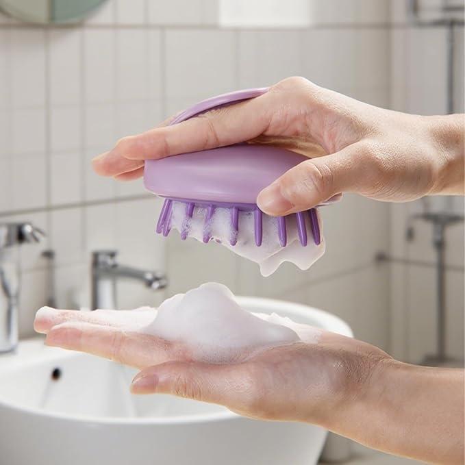 Hair Washing Brush, Scalp Cleaning Anti Itch Brush Pink
