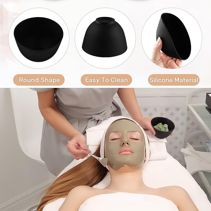 10 Piece Silicone Mixing Bowl Set, 3.93-Inch Microwaveable Silicone Bowls, Facial Bowls for Aestheticians, for Facial Masks, Mud Masks and Other Skin Care Products