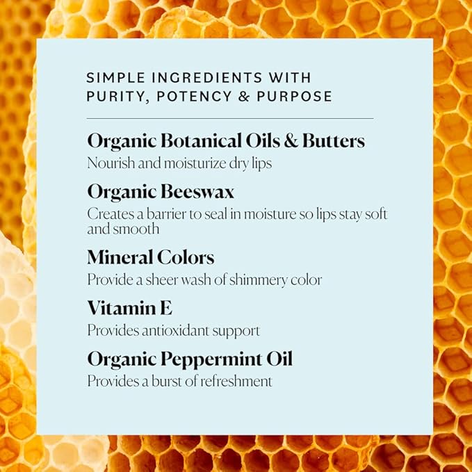 Sky Organics Tinted Lip Balms for Lips to Moisturize, Soften & Add A Wash of Color, Four Assorted Shades, 4pk.