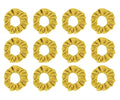 12pcs Cotton Hair Scrunchies Single Jersey Solid Color Ponytail Holders Elastic Hair Ties for Women Accessories (Ginger Yellow)