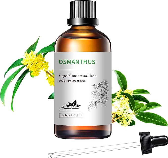 Pure Osmanthus Essential Oil, Mumianhua Natural Floral Oil for Bedroom Ambiance & Garden Protection, Aromatherapy for Evening Luxury, Outdoor Elegance, Skin Care & Home Diffuser 3.38 Fl Oz
