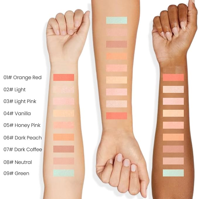 Kaely 2Pcs PROFESSIONAL MAKEUP Correcting Concealer Stick,Medium Coverage Concealer Crayon,under Eye Brightener Concealer for Dark Circles,corrector de ojeras,Lightweight,Vegan,03 LIGHT PINK