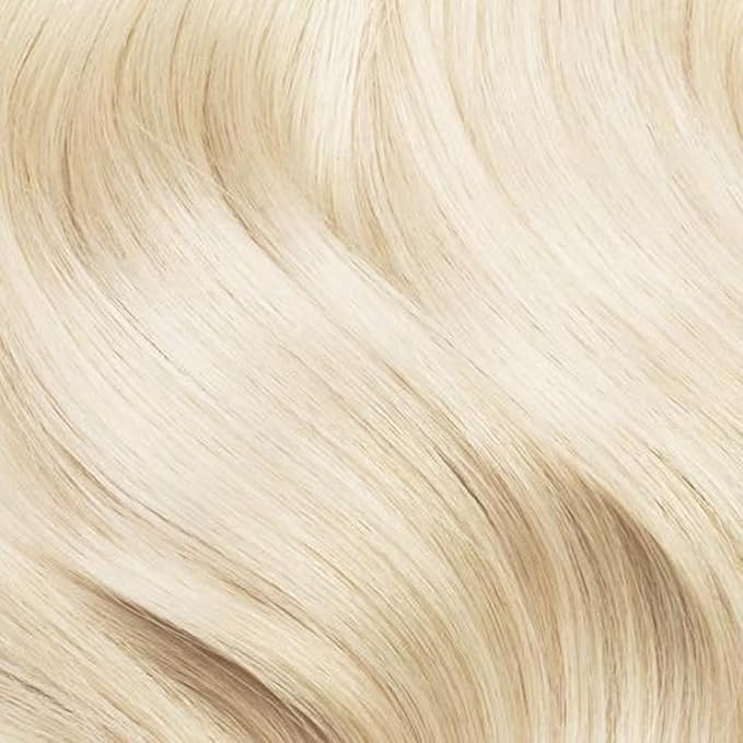 Luxy 100% Remy Human Hair – Halo Clip-In Hair Extensions –Natural Looking Volume & Length - One-Piece - Easy 5-Min Application 140 grams 16" Platinum Blonde Halo