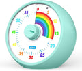 Visual Timer for Kids, 60-Minute Countdown Timer for Classroom Office Kitchen, Desk Timer Kids Time Management Tools with Silent Operation, Pomodoro Time Rainbow Pattern(Tiffany)