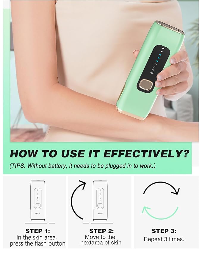 IPL Laser Hair Removal Device for Women Men at Home, Upgraded to 999,900 Flashes Permanent for Facial Legs Arms Bikini Line Whole Body Treatment