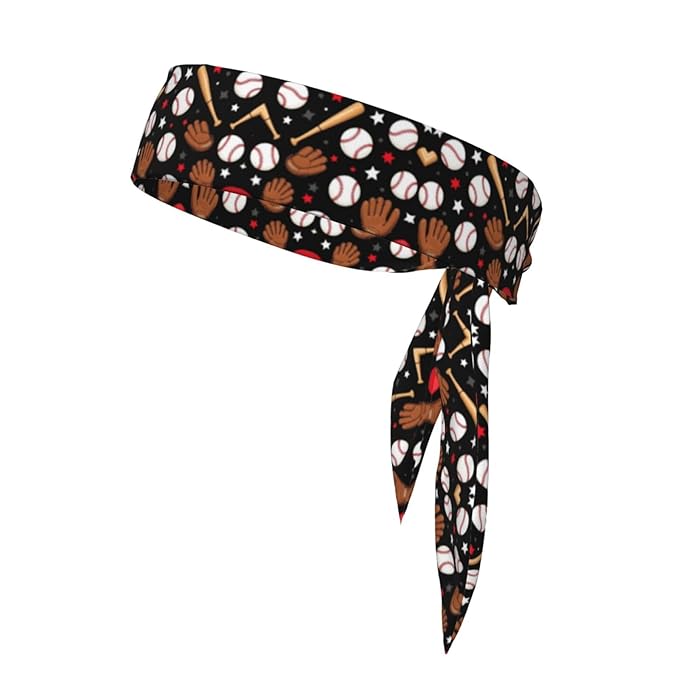 Men's Women Red Black Baseball Sports Sweat Band Multi Style Cool Head Ribbon Headdress for Yoga Travel Spa