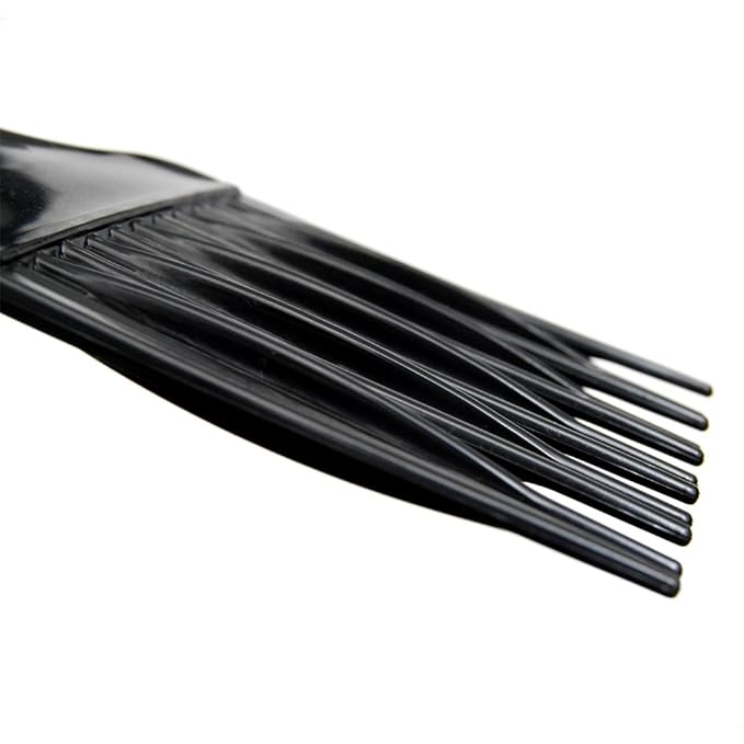 (3 Pack) 7" Black Afro Pick Lift Hair Comb Detangle Wig Braid Hair Man Styling Comb (Black)