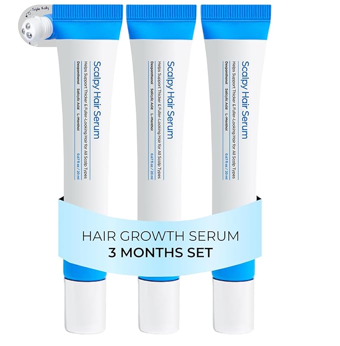 Scalpy Hair Growth Serum for Men & Women for Hair Loss & Regrowth | Scalp Treatment with Salicylic Acid, Menthol, Dexpanthenol | Non-Greasy, Lightweight (2.01 Fl Oz)