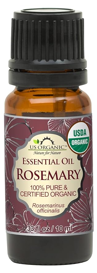 US Organic Rosemary Essential Oil – USDA Certified, 100% Pure, 10ml
