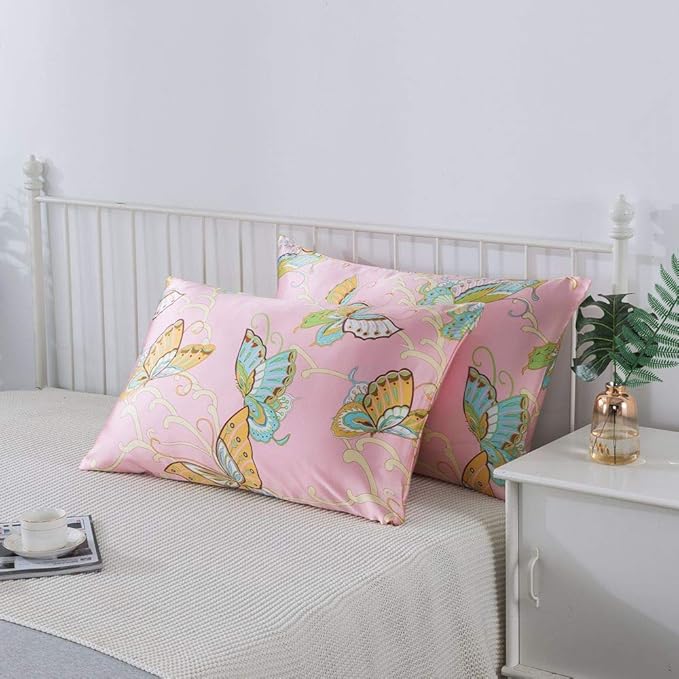 SLPBABY Silk Pillowcase for Hair and Skin with Hidden Zipper Print (Queen, Pattern32)