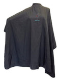 CHARLENE Professional Cutting Cape for Salon Hair Styling, Barber Haircut, Coloring, Skincare, Makeup (SA Logo, BLACK)