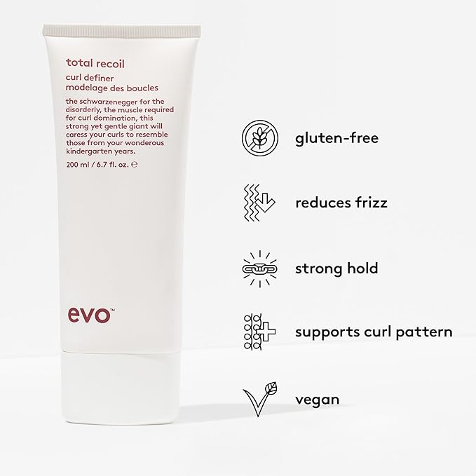 EVO Total Recoil Curl Definer - Full Size Strong Hold Definer To Activate Shape For A Polished, Soft, Frizz Free Finish - 6.7fl.oz