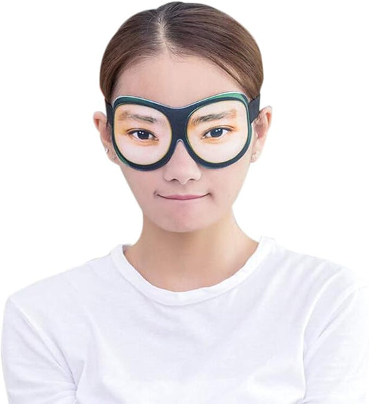 Honbay 3D Funny Eyeshade Soft Sleep Eye Mask with Adjustable Head Strap for Travel, Game, Party, Rest, Sleeping, etc (for Man) Black