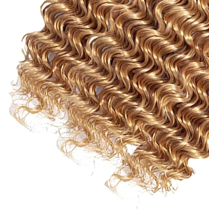 Honey Blonde Bundles Human Hair Ombre Deep Wave Bundle 20 22 24 Inch Peruvian Virgin Remy Hair Extensions Double Weft 2 Tone Black and Blonde Deep Wave Bundle Hair Weave 150g