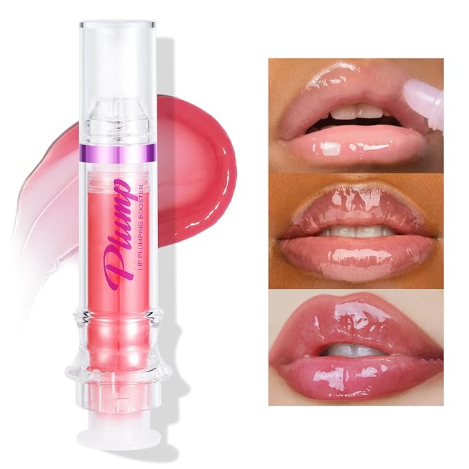 Lip Plumper Gloss,Natural Spicy Lip Plumping Booster Moisturizing Hydrating Lip Plumping Oil and Lip Care Serum for Women Girls(#5)