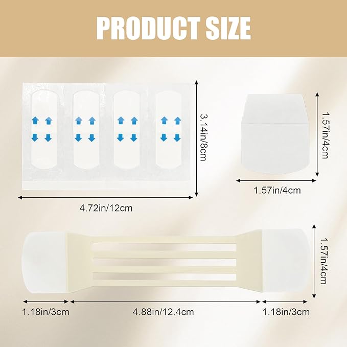 braxan 60 Pcs Neck Tape Lifting Invisible Set: Neck & Face Lift Tape Invisible - for Double Chin Jowls Eyes Sagging Skin, Special Events & Makeup-Friendly Use, Visible Results In Seconds