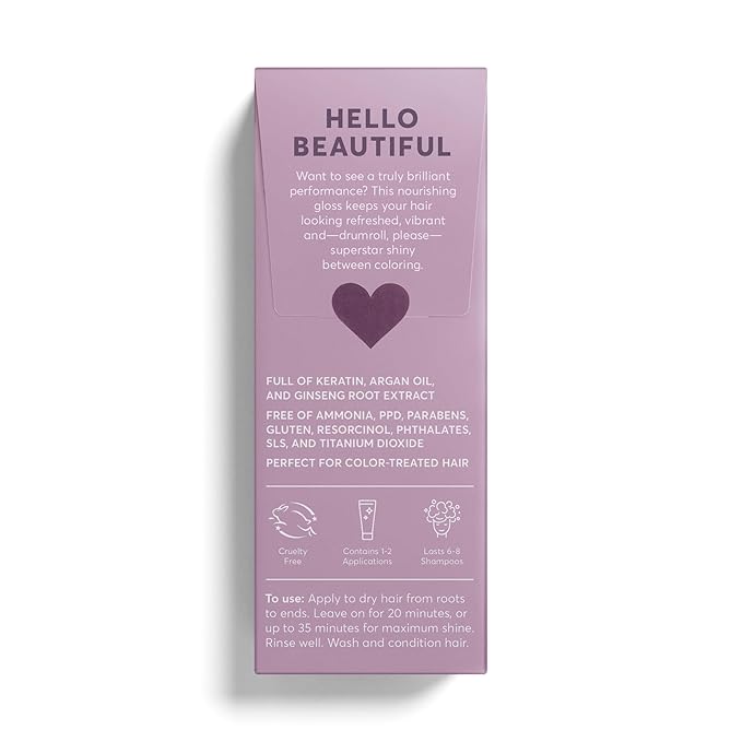 Madison Reed Color Reviving Gloss, Glassa - Clear, Semi-Permanent Hair Gloss, Enhances Hair Color & Corrects Tone, Adds Brilliant Shine, Keratin & Argan Oil, 4 Fl Oz (118 mL)
