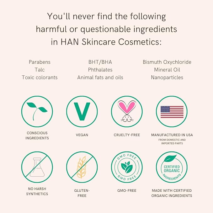 HAN Skincare Cosmetics Vegan, Cruelty-Free Blush, Baby Pink