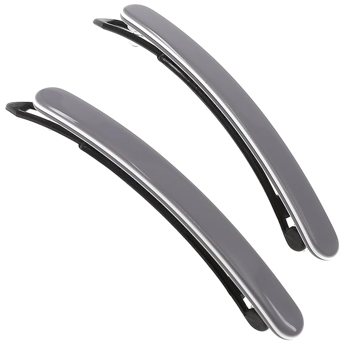 Camila Paris CP3375 French Hair Barrettes Clips for Women, Handmade, Girls Side Slide-in Barrette Clip, Hair Accessories for Women. Strong Hold No Slip Grip Fashion Durable Styling, Made in France
