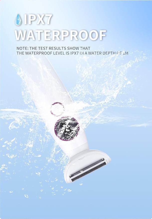 Bikini Trimmer for Women, 5 in 1 Electric Razors for Women - Rechargeable Electric Shaver - IPX7 Waterproof Bikini Trimmer for Underarm Leg Arm Body