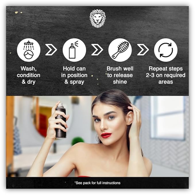 Hair Thickening Fiber Spray by Mane (100 ml, Black)